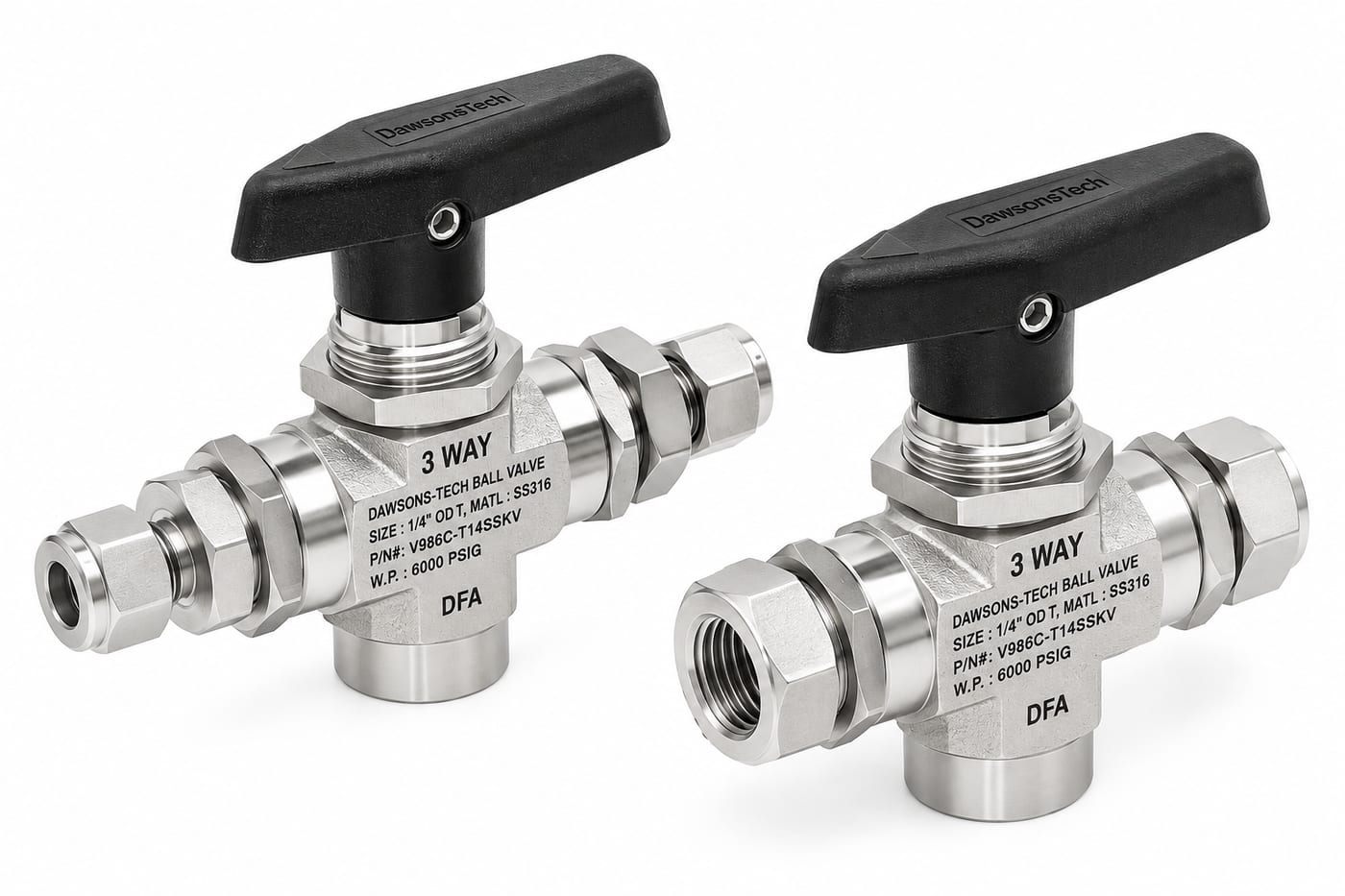 3 Way Trunnion Ball Valves